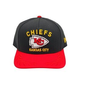 Kansas City Chiefs NFL‎ New Era 9FORTY Draft Hat Cap Black Red